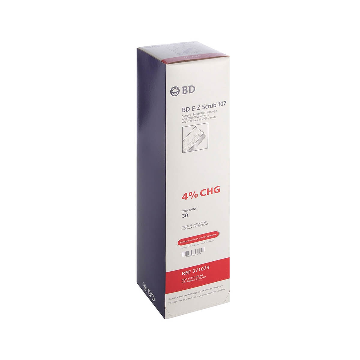 Front view E-Z Scrub, 107 Surgical Brush/Sponge, 4% CHG