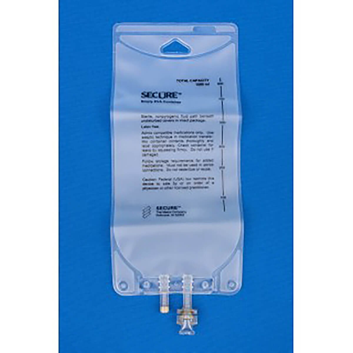 Metrix Secure clear EVA two-port bag for parenteral admixtures, 1,000 mL
