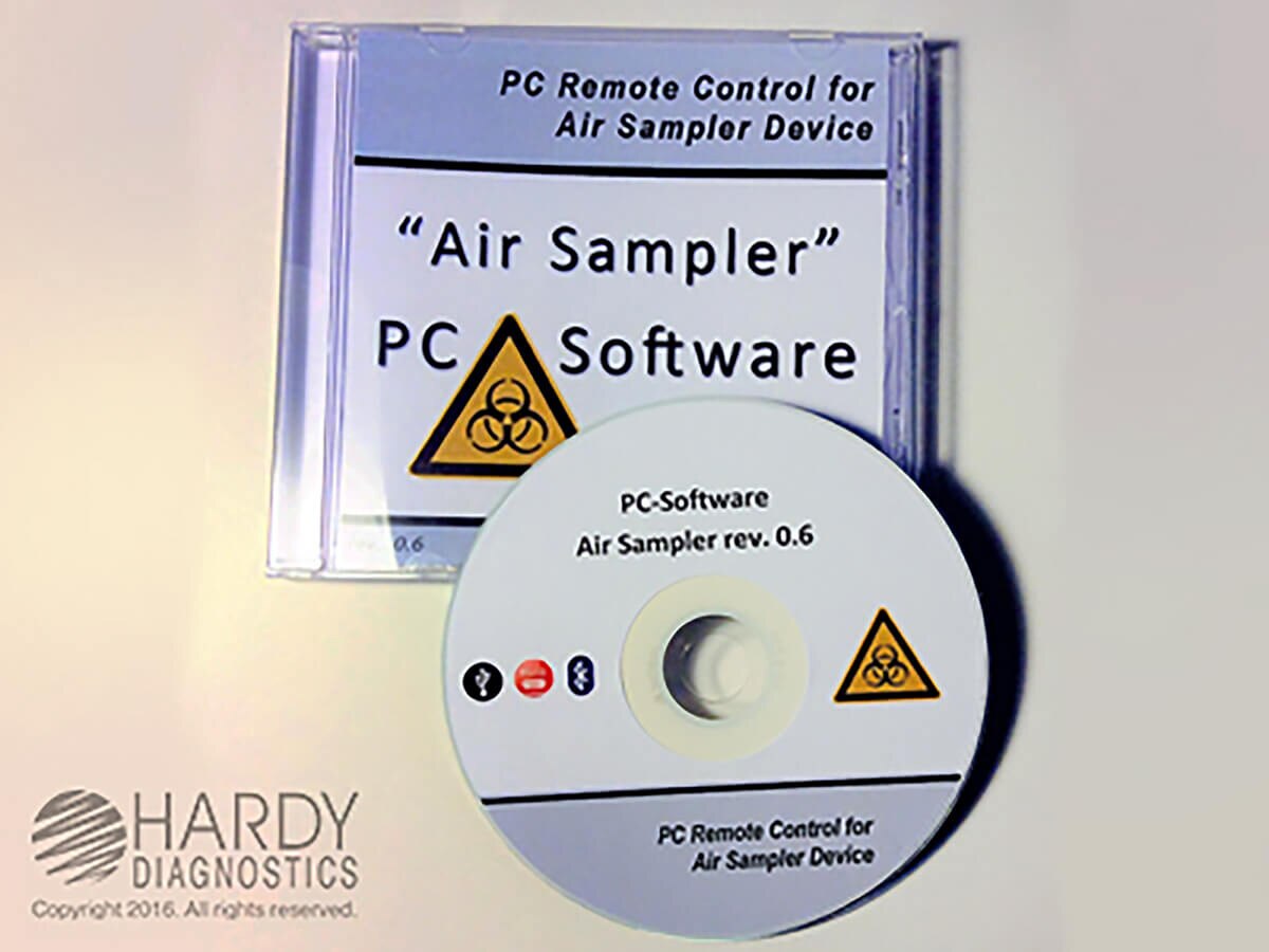 Hardy Diagnostics TRIO.BAS Air Sampler PC Software installation disc and case for air-sampling data transfer