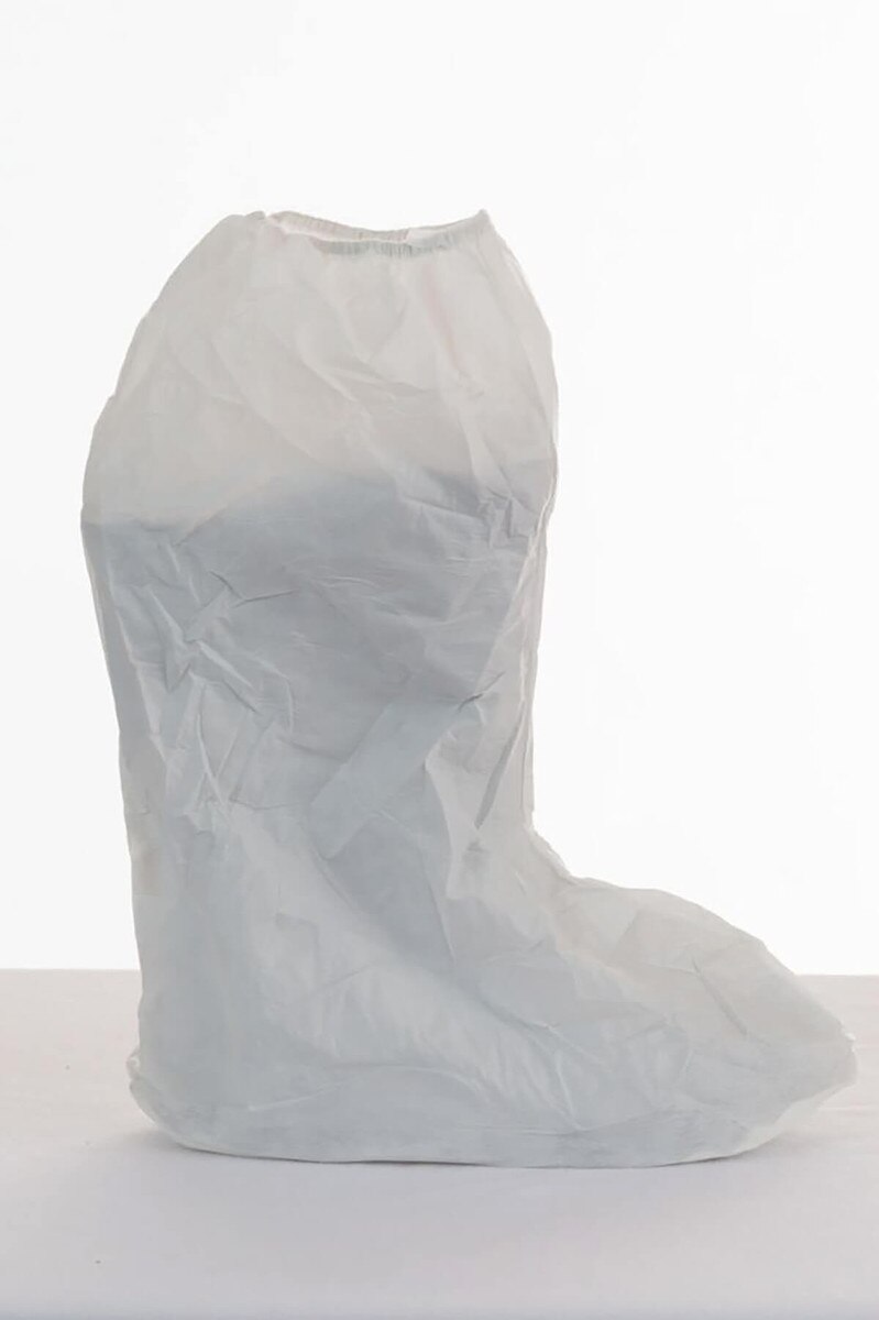 Opposite side view of the GammaGuard CE sterile boot cover showing its tall design and tunnelized elastic opening