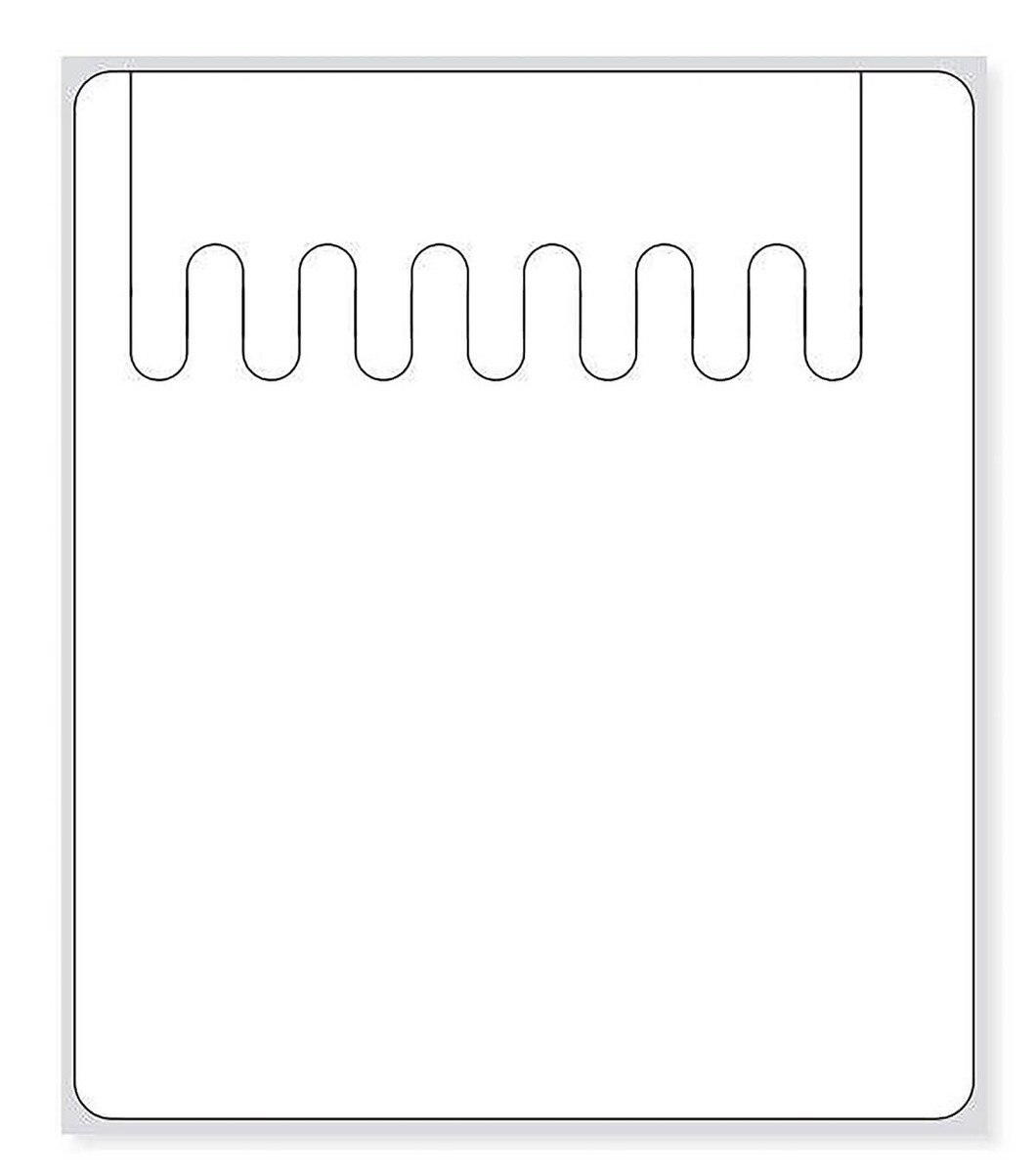 PDC Healthcare white 3" × 3.5" HIPAA self-shred direct thermal piggyback label with peel-away privacy section