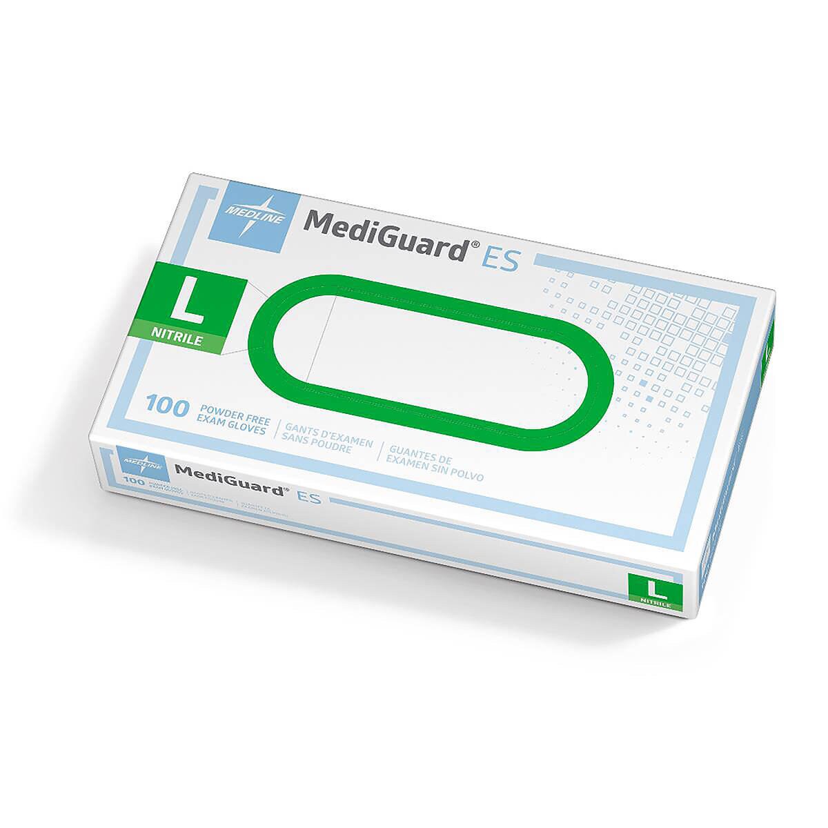 Medline MediGuard ES chemo-rated nitrile exam gloves, large 100-count box