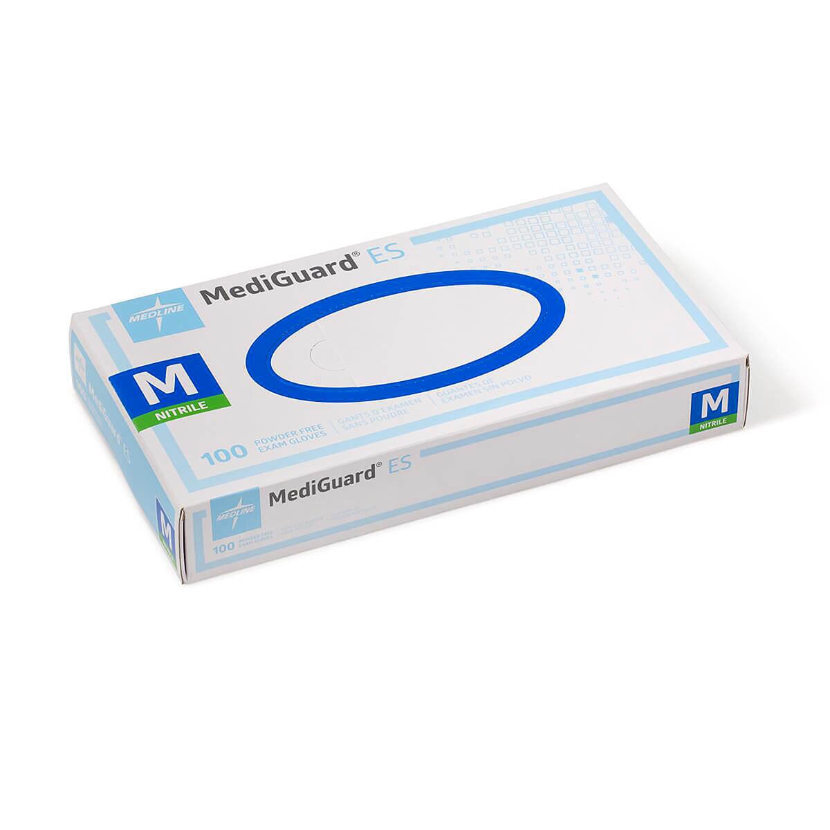 Medline MediGuard ES chemo-rated nitrile exam gloves, medium 100-count box