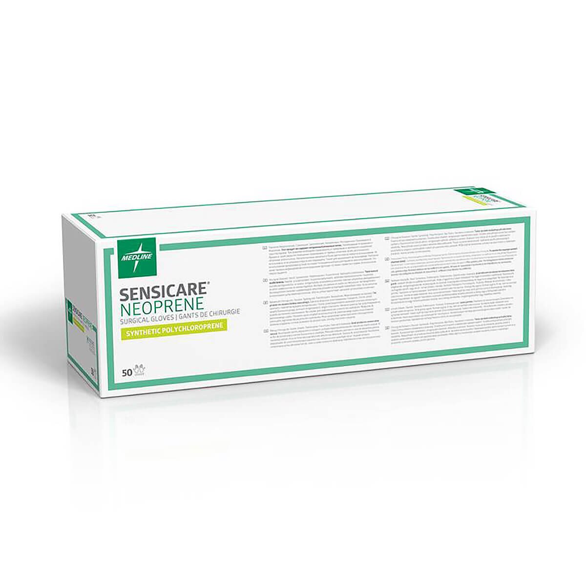 SensiCare chemo-rated neoprene surgical gloves box, size 7.0