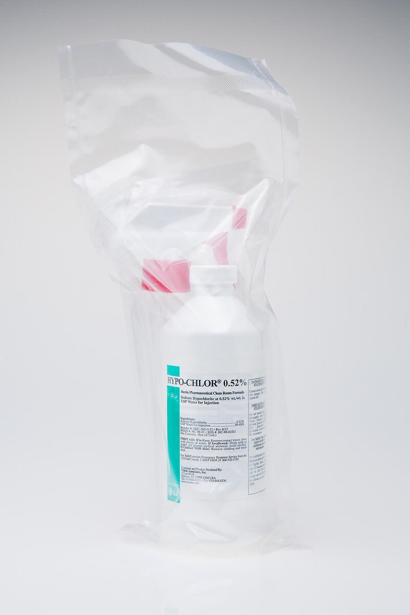 HYPO-CHLOR 0.52% sterile 16oz trigger spray bottle sealed in cleanroom bag