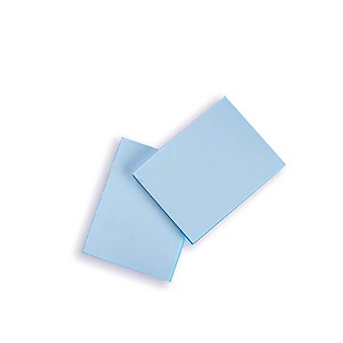 Two blue Texwipe TexWrite TexNotes self-adhesive cleanroom note pads, 72 sheets per pad, 3 × 4 inches, SKU TX5820